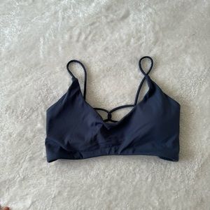 Navy Blue Strappy Back Sports Bra Size Small